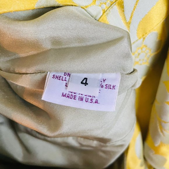 Normandy Monroe Womens Yellow Floral Sleeveless Crewneck Sheath Dress Size 4 - Picture 7 of 8